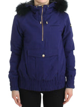GF Ferre Blue Padded Jacket Hooded Short K-Way -   -  GF Ferre.